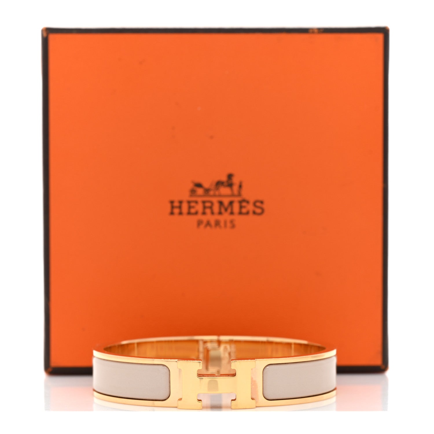 Hermes Enamel Narrow Clic Clac H Bracelet PM Marron Glace 5 of 5