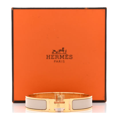 Hermes Enamel Narrow Clic Clac H Bracelet PM Marron Glace 5 of 5