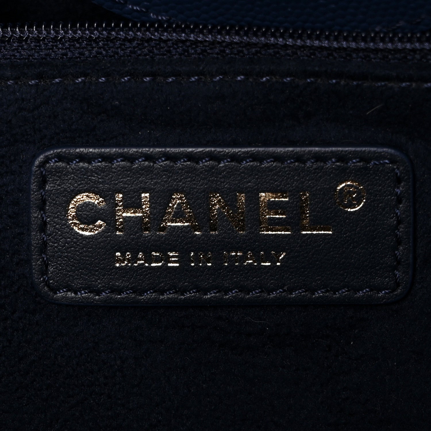Chanel Caviar Small Studded Deauville Tote Navy 7 of 11