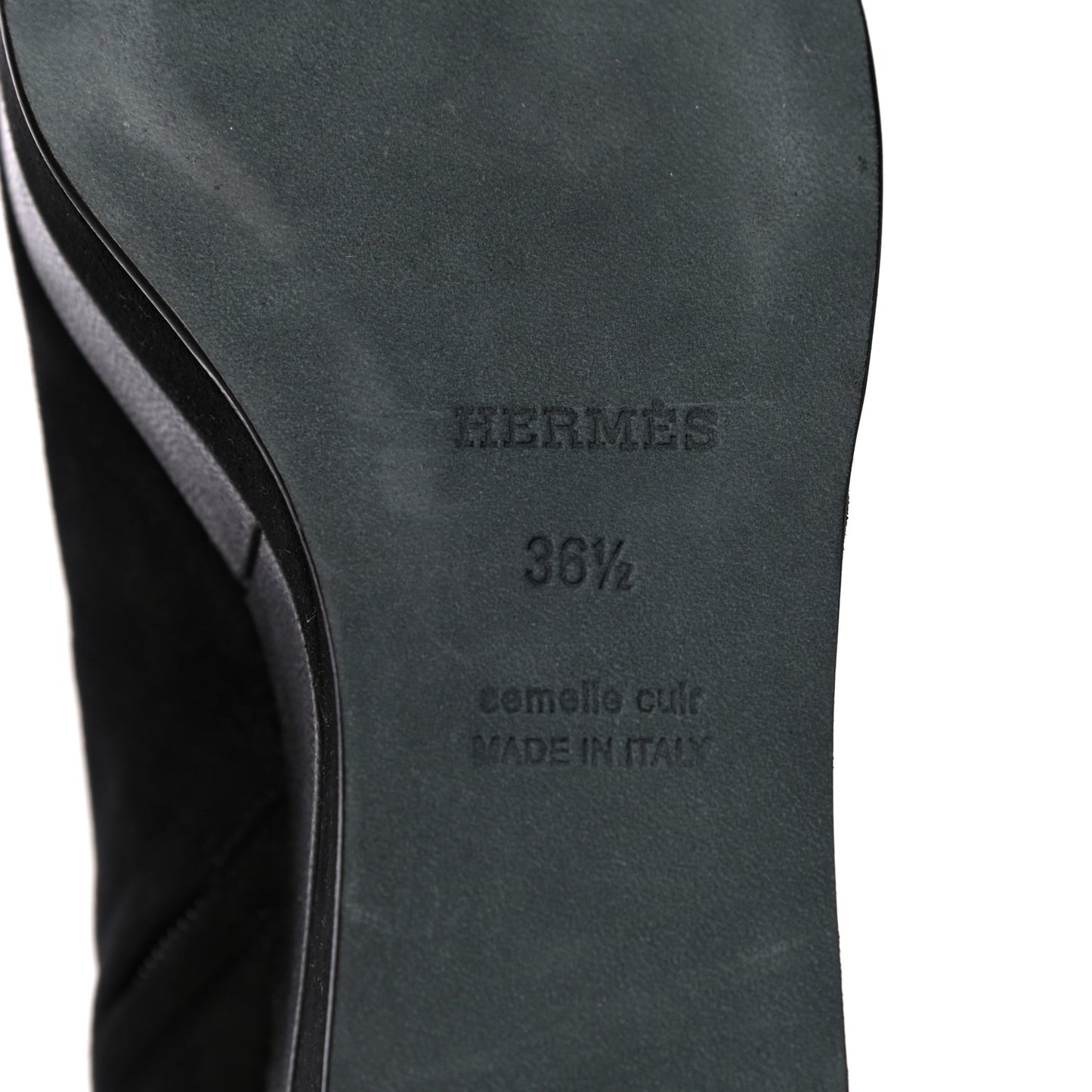 Suede Goatskin Womens Wedge Boot 36.5 Black