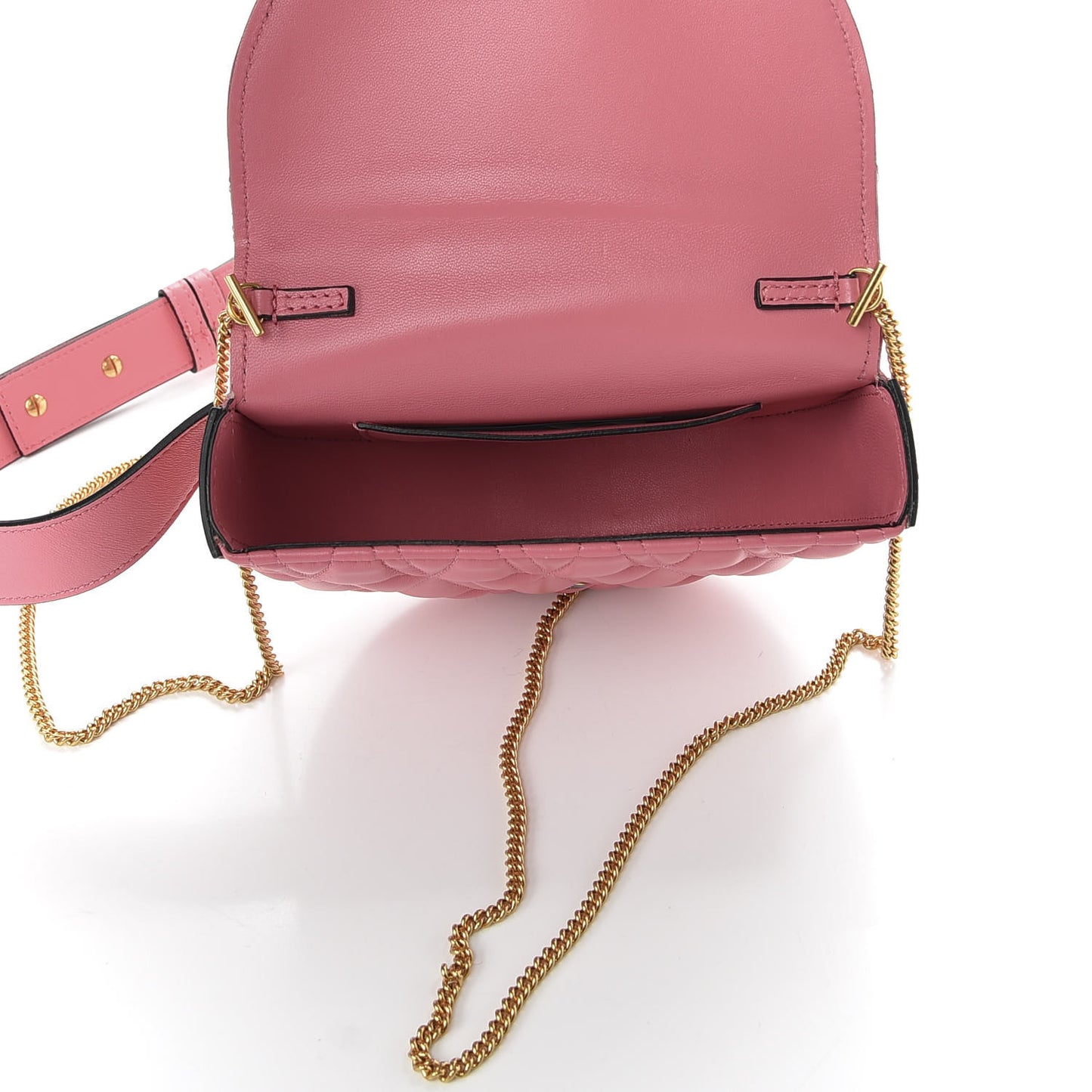 Nappa Quilted Virtus Belt Bag Pink