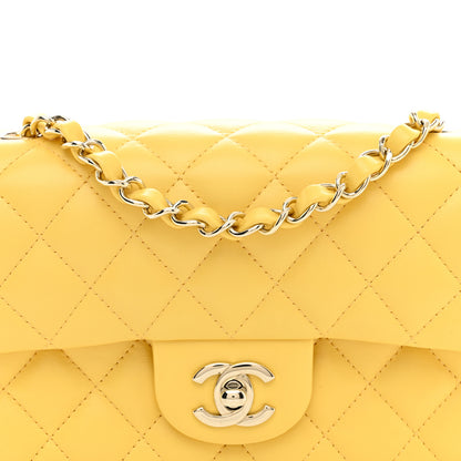Chanel Lambskin Quilted Mini Rectangular Flap Yellow 8 of 11