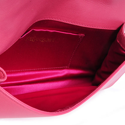 Saint Laurent Goatskin Small Belle de Jour Clutch Fuchsia 5 of 8