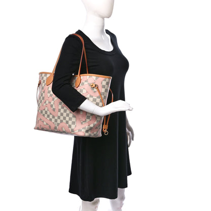 Louis Vuitton Damier Azur Tahitienne Neverfull MM 2 of 9