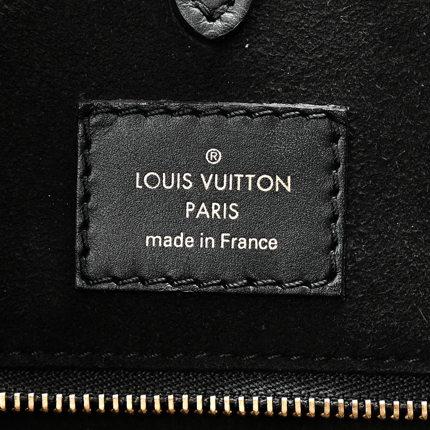 Louis Vuitton Calfskin Monogram Fold Tote PM Cream Khaki Black 6 of 9