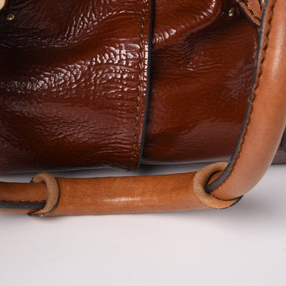 Chloe Patent Paddington Tote Brown 10 of 14