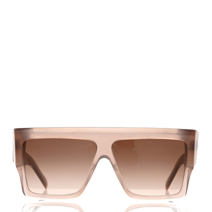 Celine Acetate Flat Top Rectangular Sunglasses CL40092I Shiny Milky Hazelnut 2 of 6