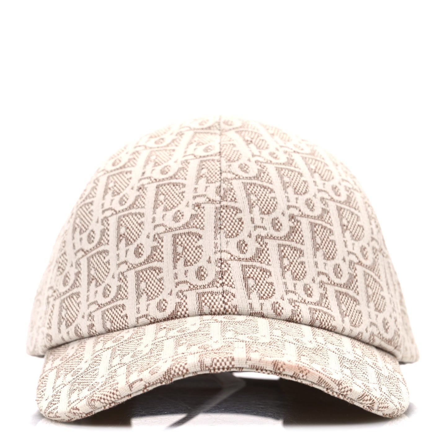 Cotton Oblique Jacquard Baseball Cap 58 Beige