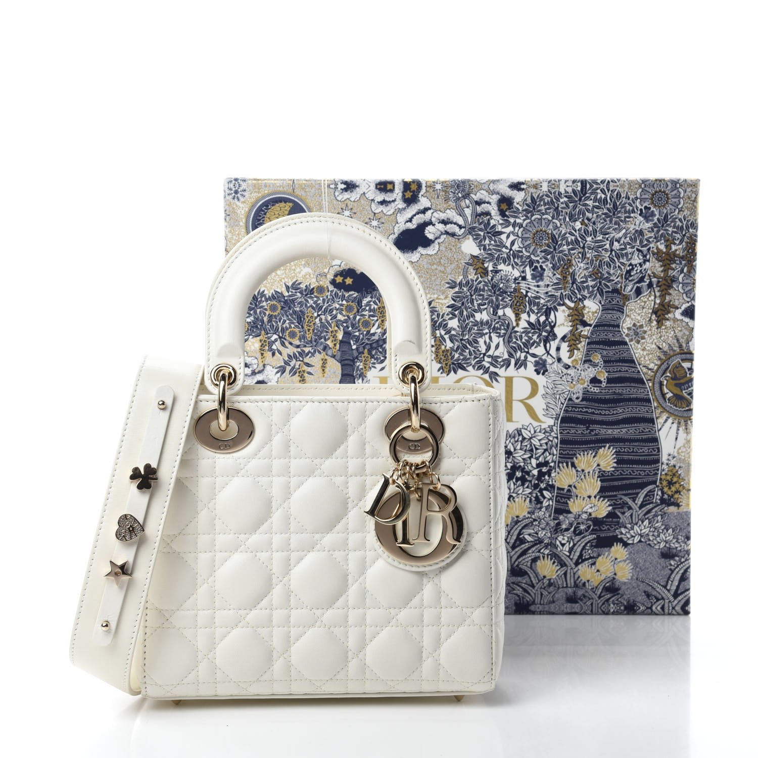 Christian Dior Lambskin Cannage Small My ABCDior Lady Dior White 12 of 12