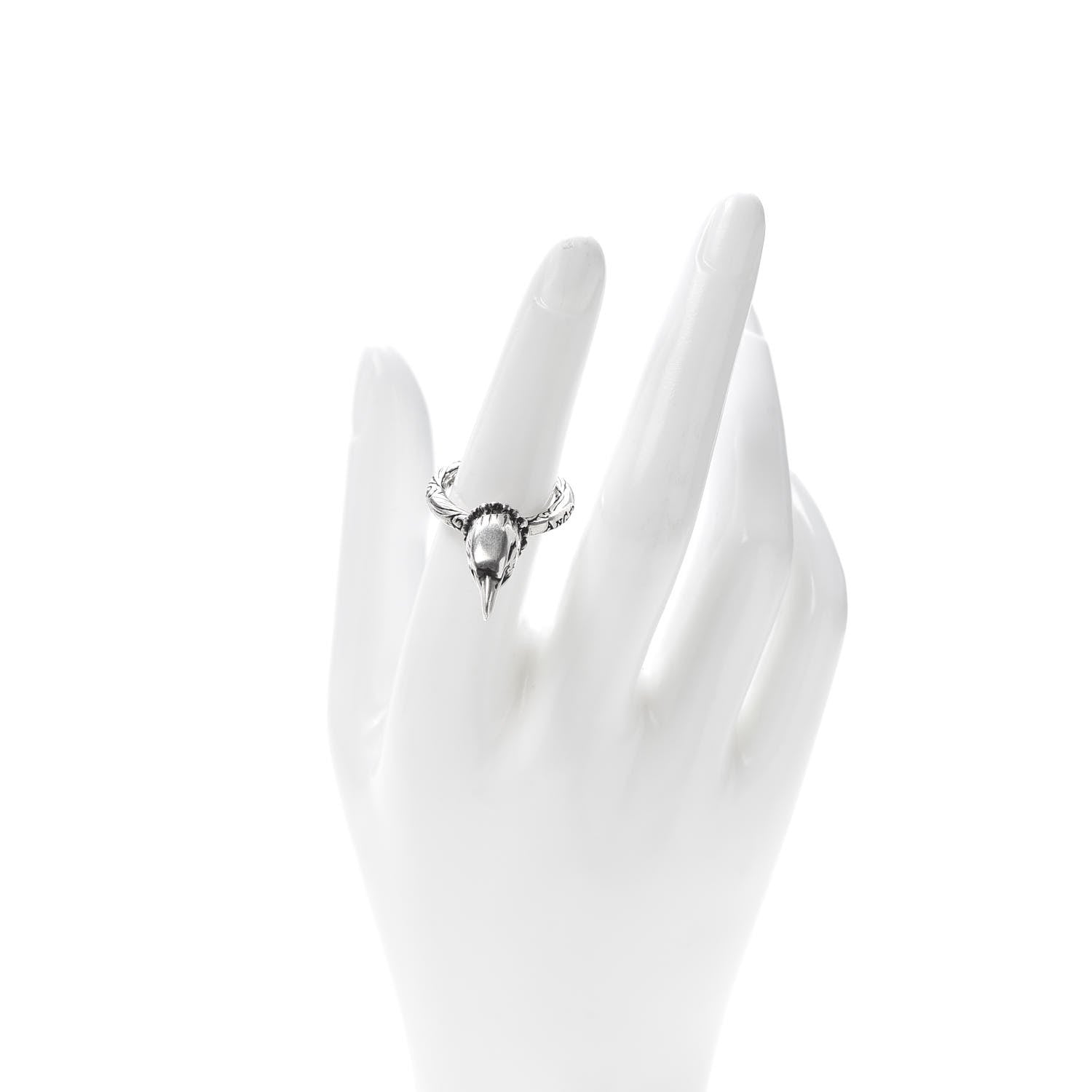 Gucci Sterling Silver Anger Forest Eagle Head Ring 53 6.5 2 of 6