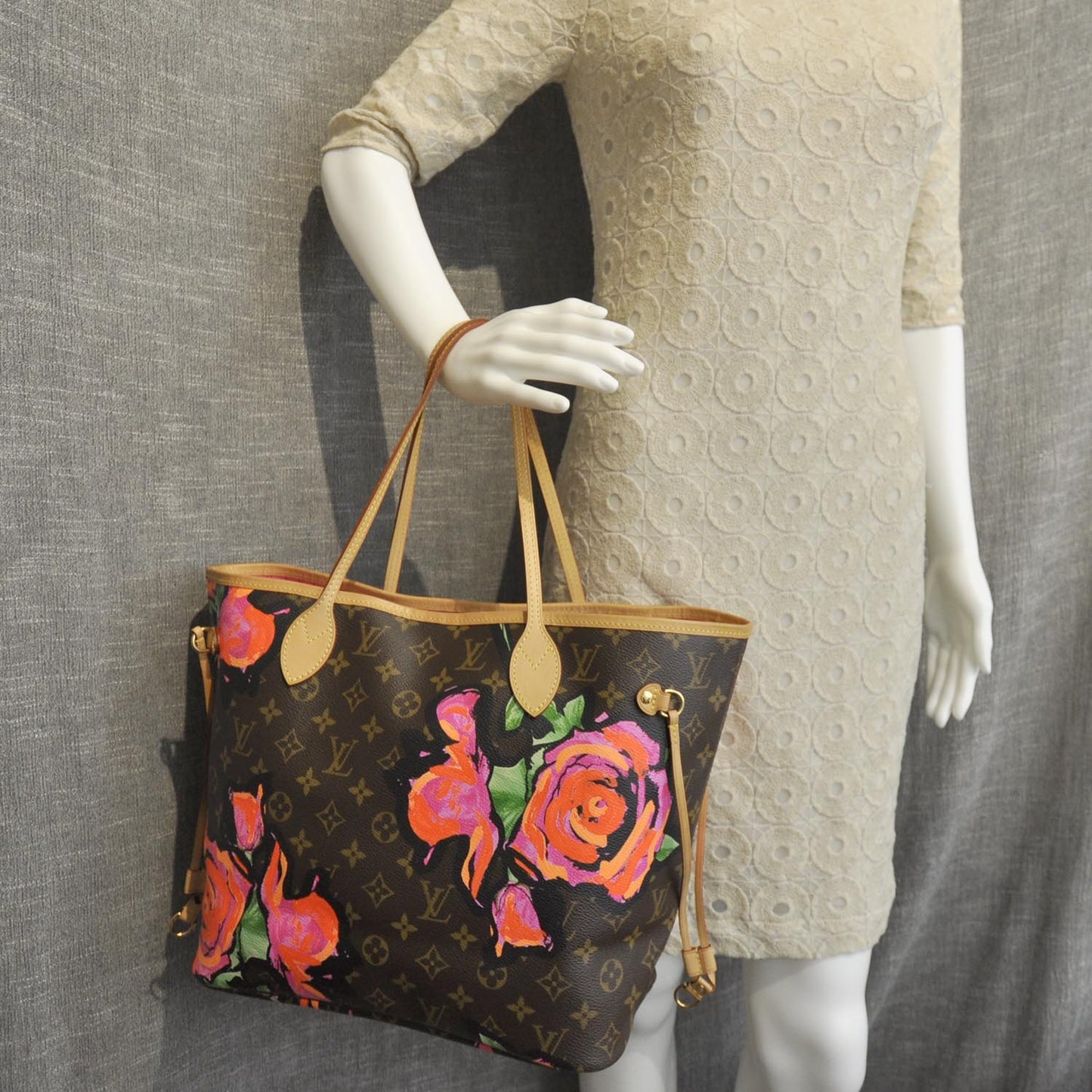 Monogram Roses Neverfull MM