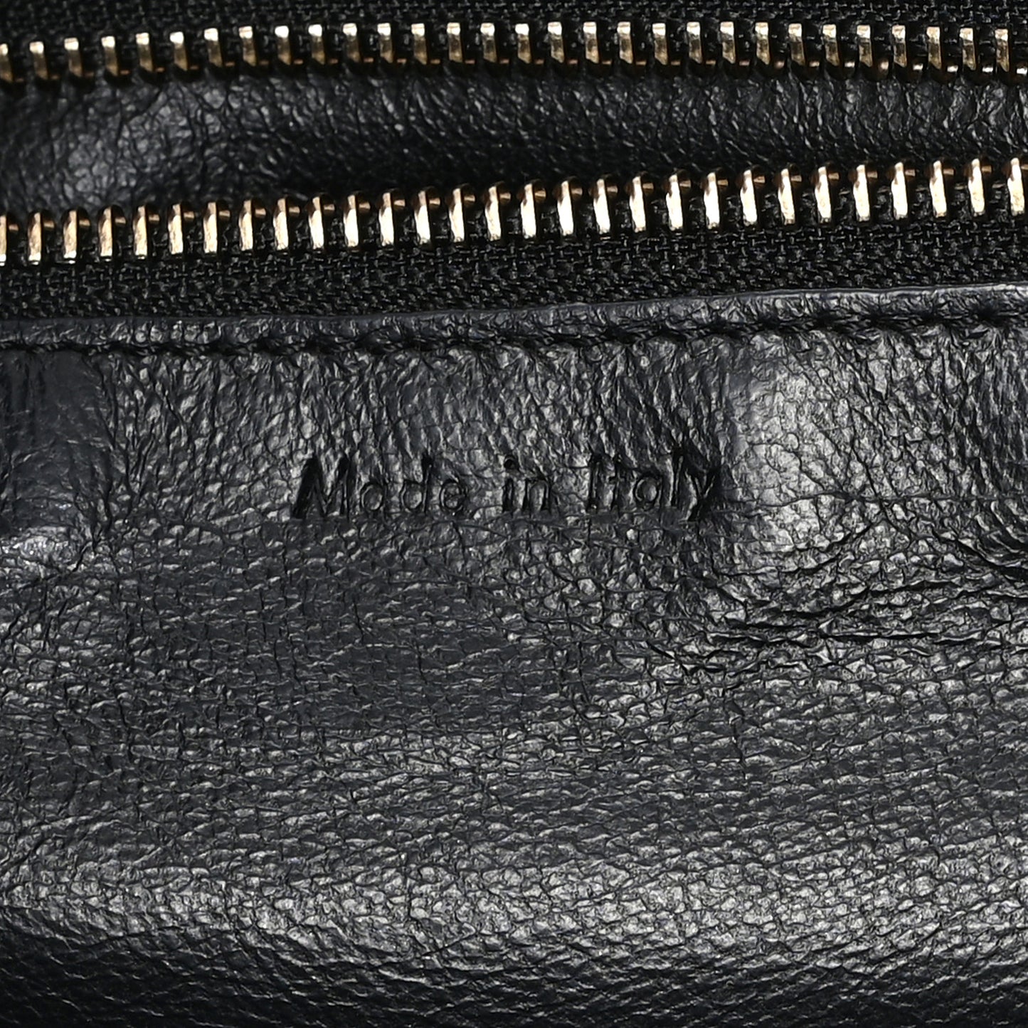 Calfskin Denim Mini Luggage Black Navy