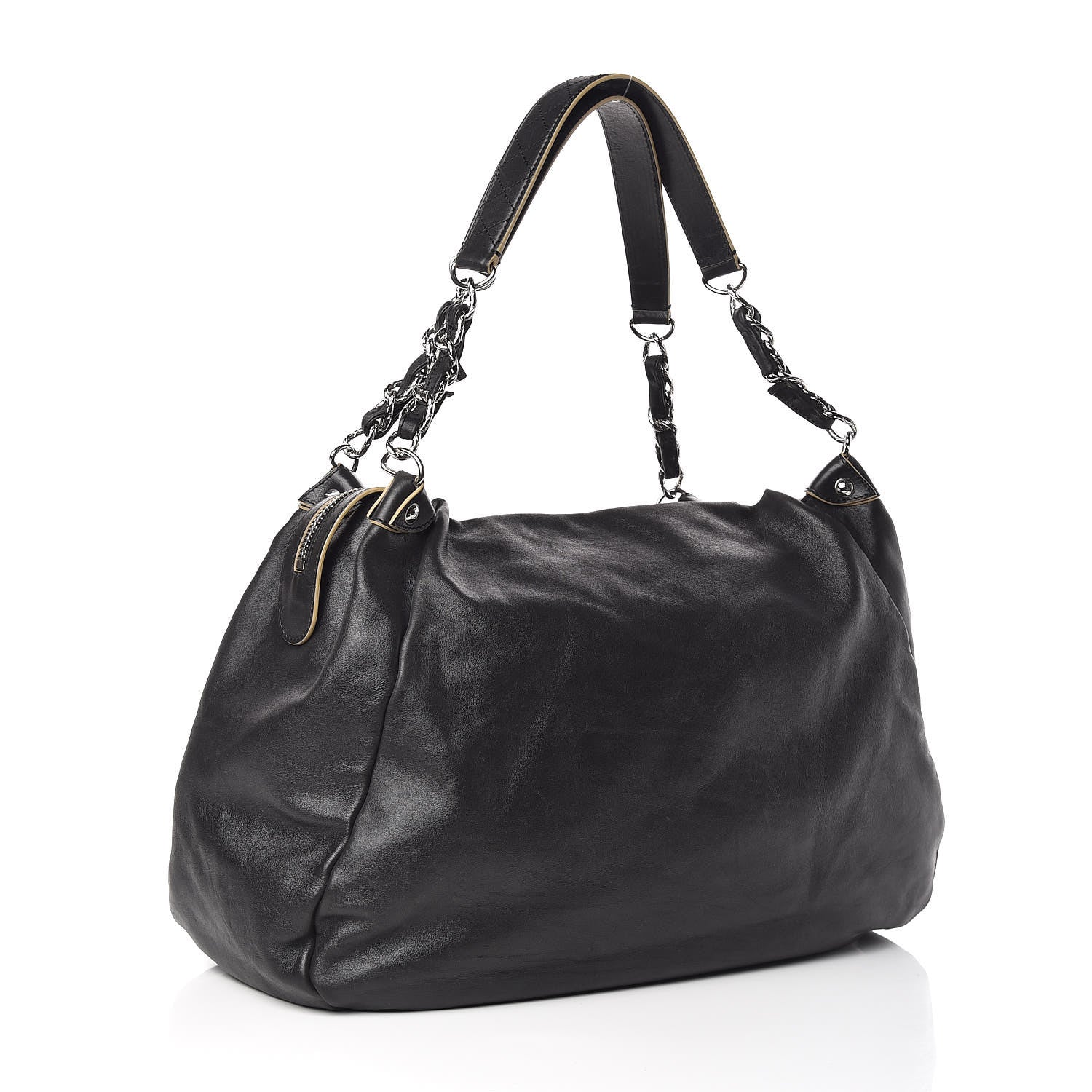 Chanel Lambskin Large Edgy Hobo Black 3 of 11