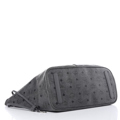 MCM Visetos Medium Liz Reversible Shopper Tote Phantom Grey 7 of 15