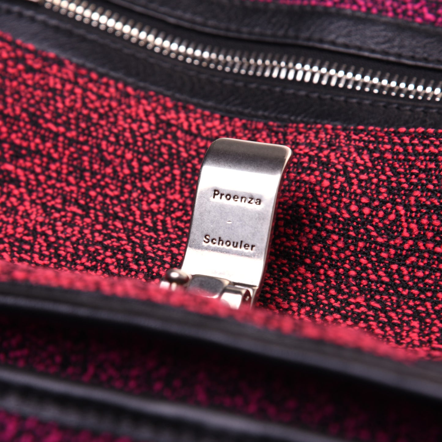 Tweed Lambskin Medium PS1 Satchel Berry Fuxia Pink