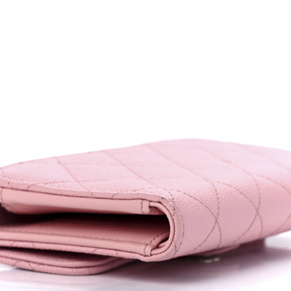 Chanel Caviar Quilted Medium Flap Wallet Pink 11 of 12