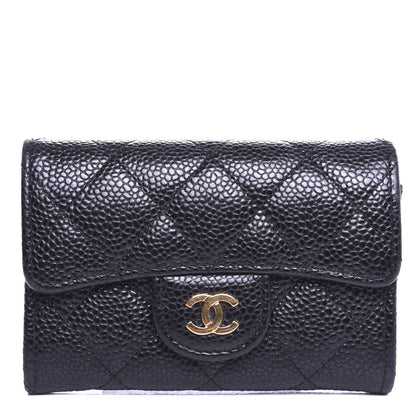 Chanel Caviar Quilted Flap Card Holder Black 1 of 10