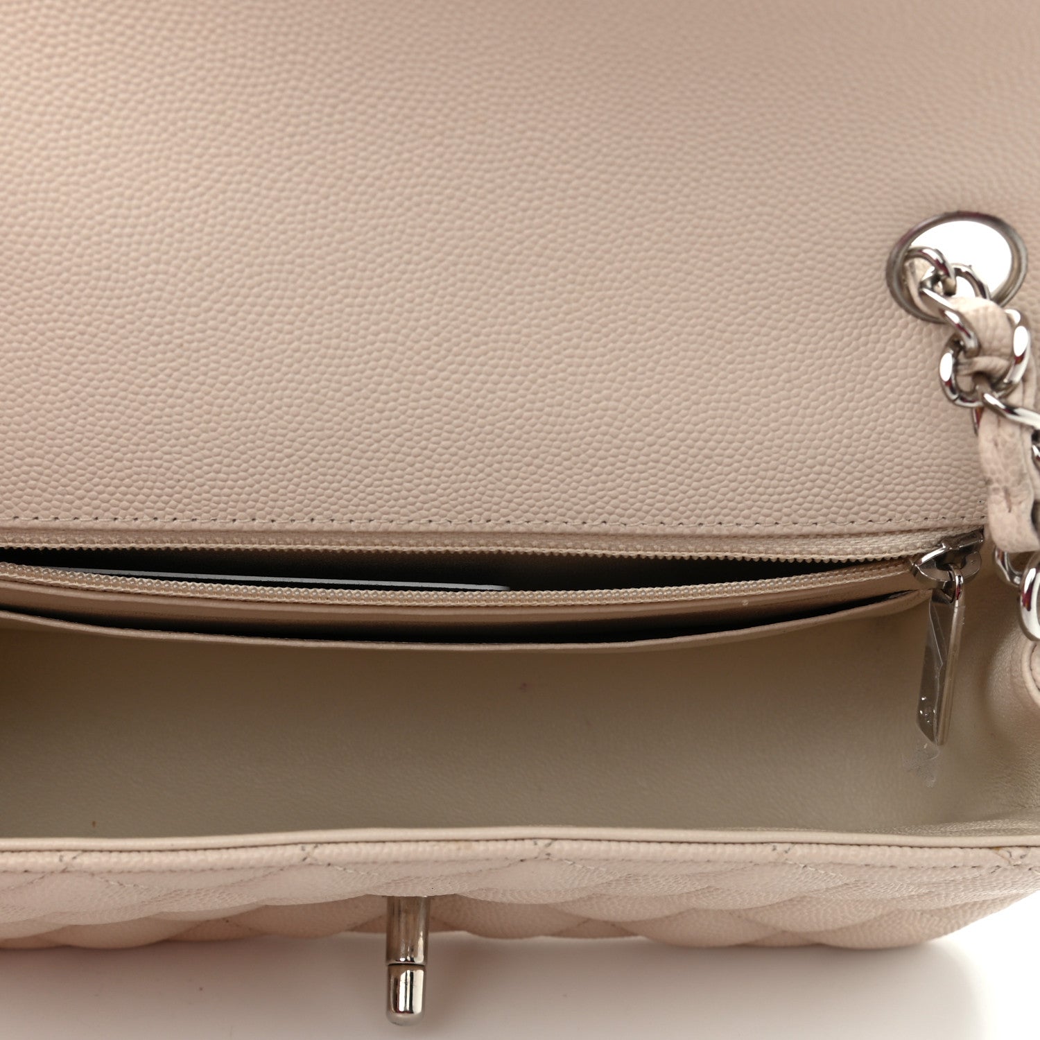 Chanel Caviar Quilted Mini Rectangular Flap Ivory 5 of 12