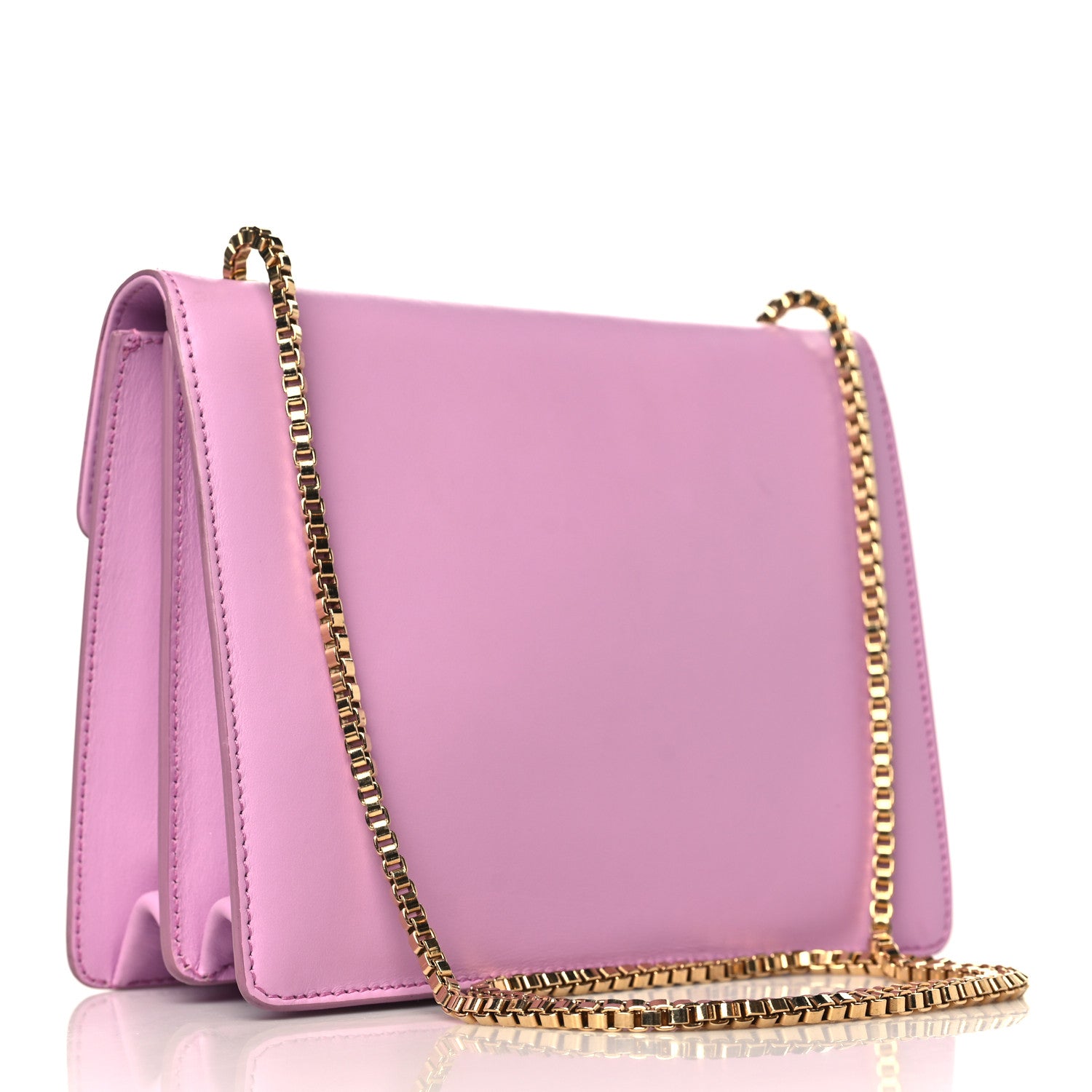 Salvatore Ferragamo Calfskin Thalia Flap Shoulder Bag Rhododendron 3 of 10