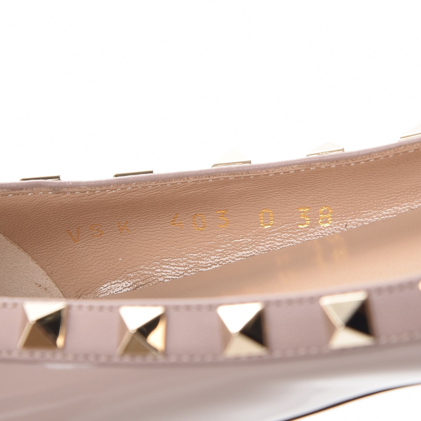 Patent Rockstud Ballerina Flats 38 Poudre