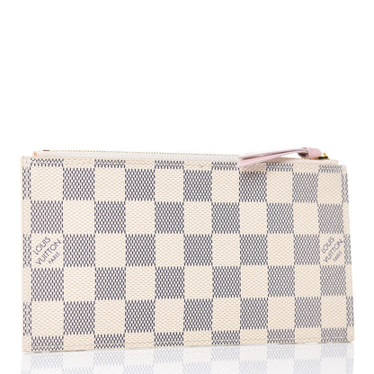 Louis Vuitton Damier Azur Felicie Chain Wallet Zippered Insert Rose Ballerine 3 of 6
