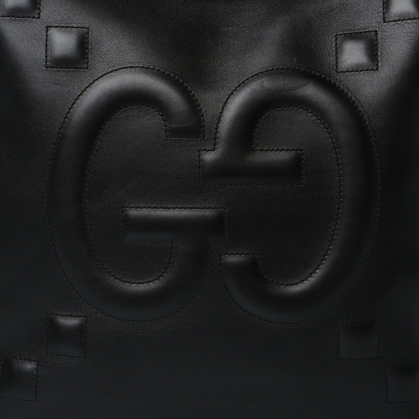 Apollo Calfskin GG Dadini Embroidered Chain Hobo Black