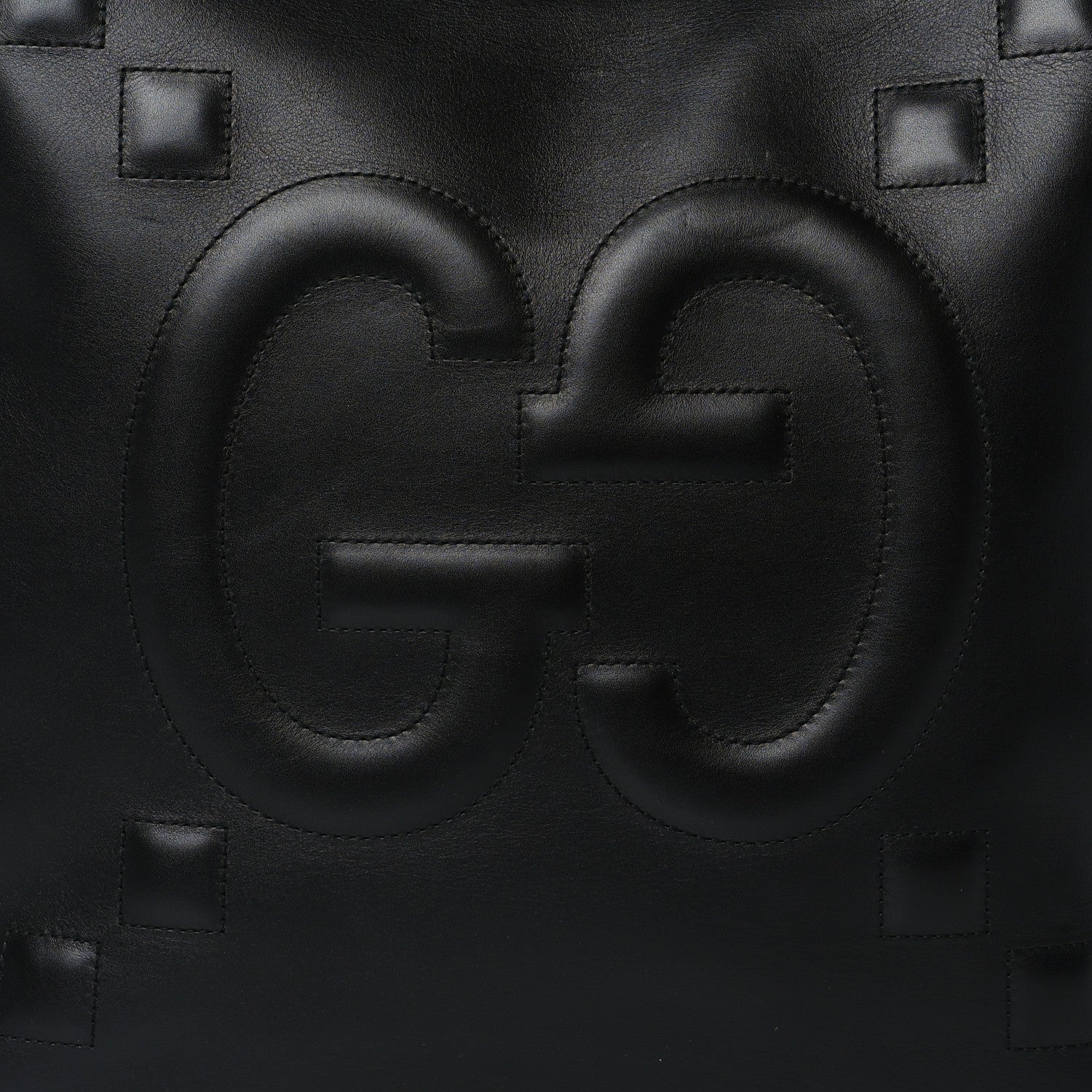 Gucci Apollo Calfskin GG Dadini Embroidered Chain Hobo Black 8 of 10