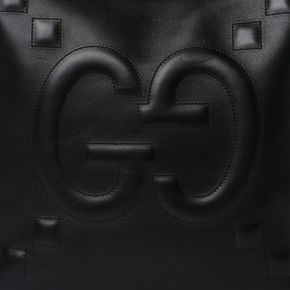 Gucci Apollo Calfskin GG Dadini Embroidered Chain Hobo Black 8 of 10