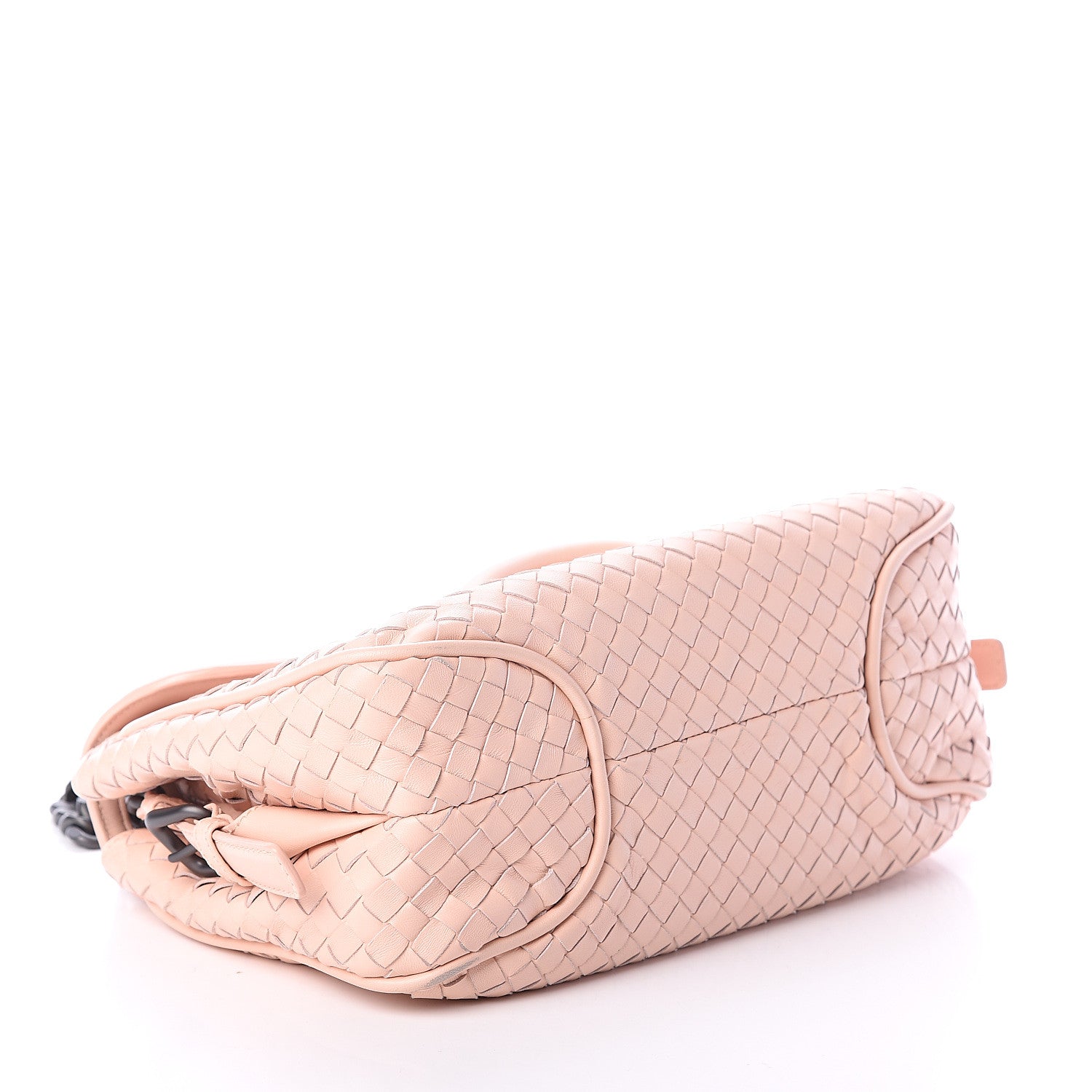Bottega Veneta Nappa Intrecciato Rialto Shoulder Bag Flamingo 3 of 8