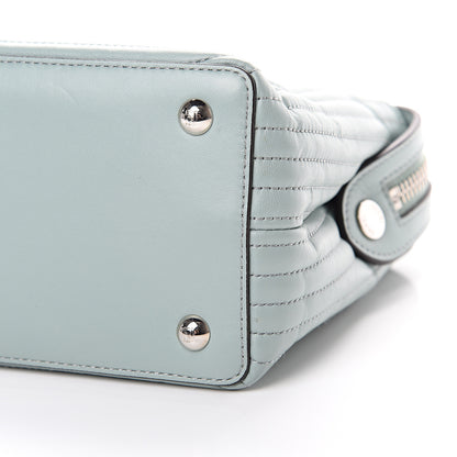 Fendi Shiny Nappa Trapuntata Chain Small DotCom Click Chain Satchel Pale Blue 11 of 11