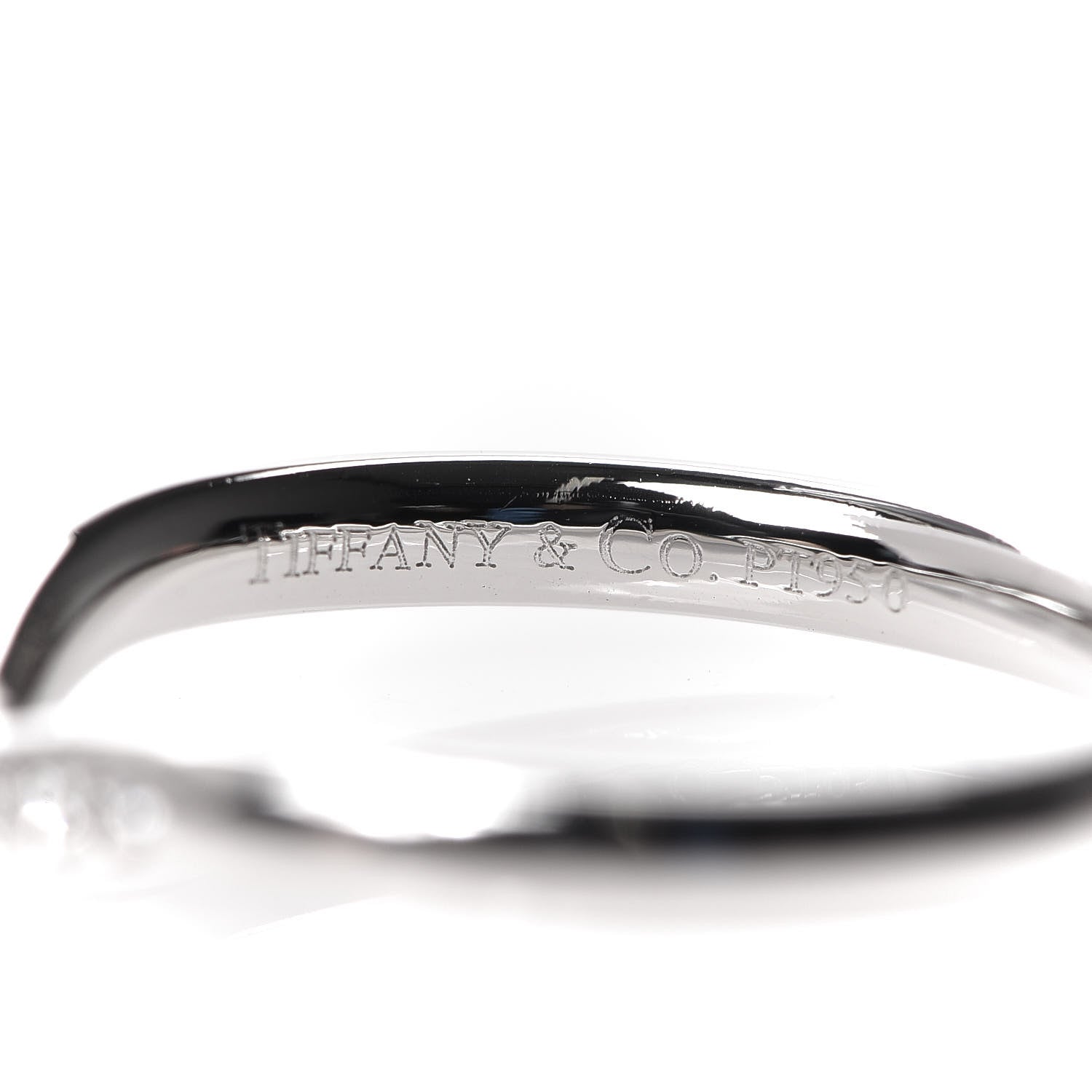 Tiffany Platinum Diamond Elsa Peretti Curved Wedding Band Ring 48 4.5 3 of 3
