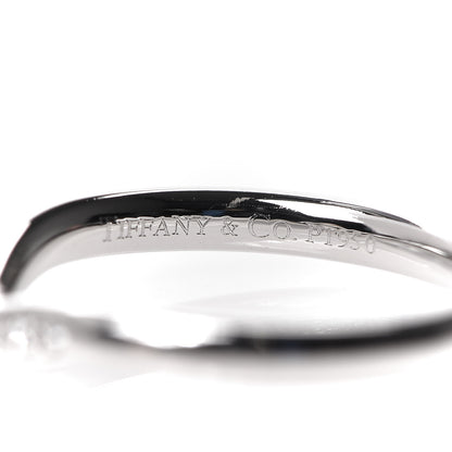 Tiffany Platinum Diamond Elsa Peretti Curved Wedding Band Ring 48 4.5 3 of 3