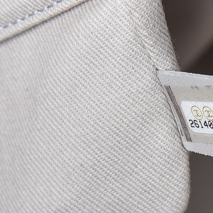 Chanel Striped Canvas Medium Deauville Tote Grey Black 7 of 9