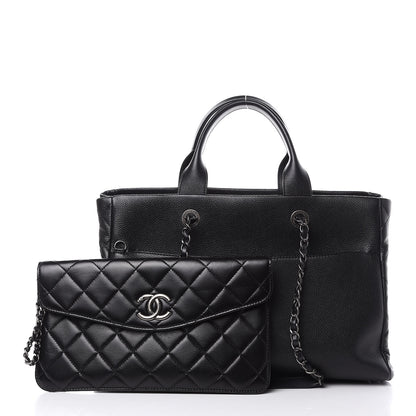 Chanel Caviar Lambskin Quilted Large Coco Break Shopping Bag Black 15 of 15