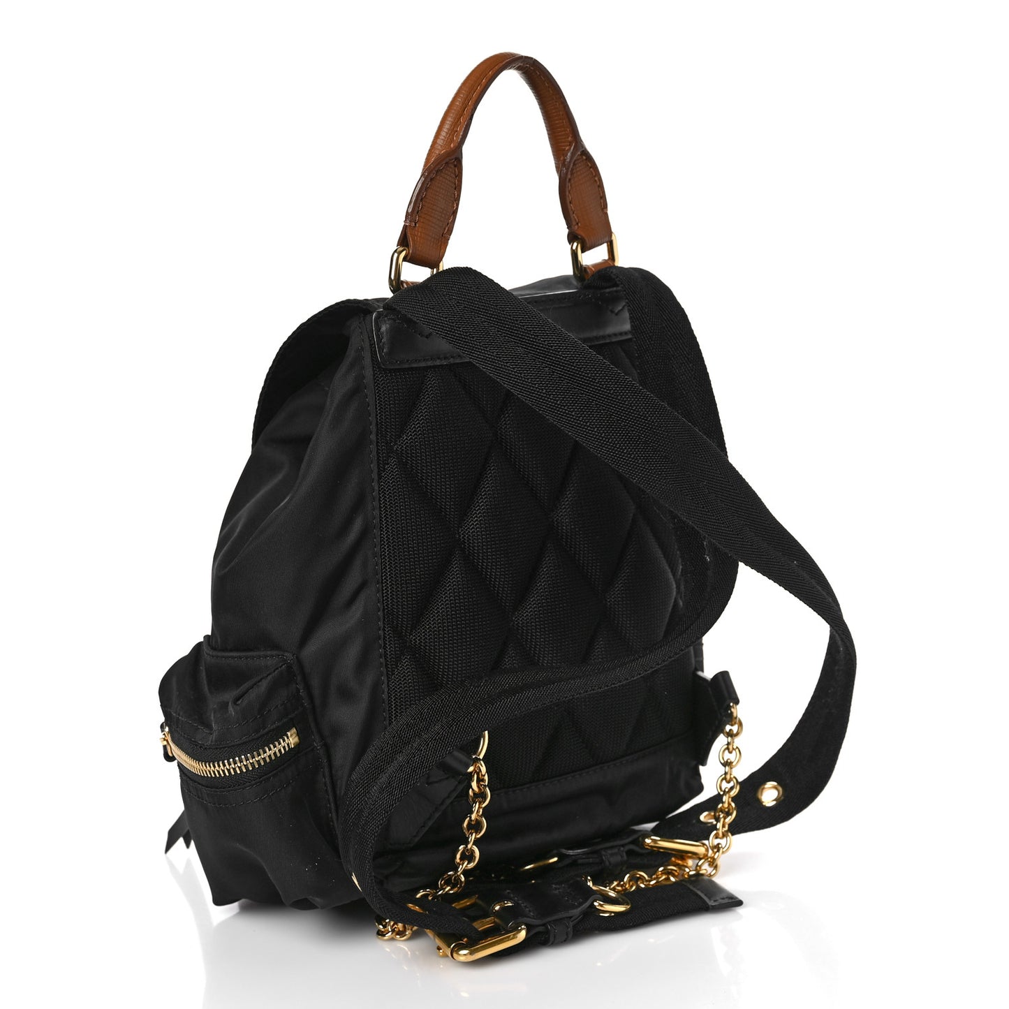 Nylon Small Rucksack Backpack Black