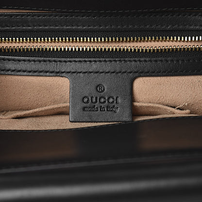 Gucci Nappa Bamboo Small Nymphaea Top Handle Bag Black 6 of 17