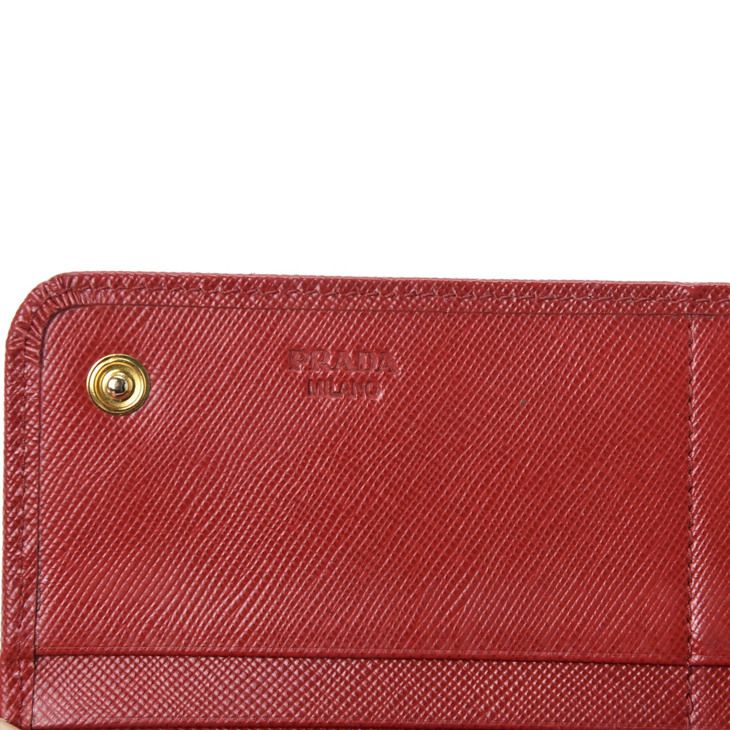 Saffiano Metal Continental Flap Wallet Fuoco