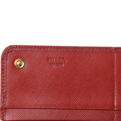 Prada Saffiano Metal Continental Flap Wallet Fuoco 7 of 7