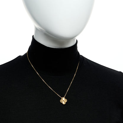Van Cleef & Arpels 18K Yellow Gold Guilloche Vintage Alhambra Pendant Necklace 2 of 5