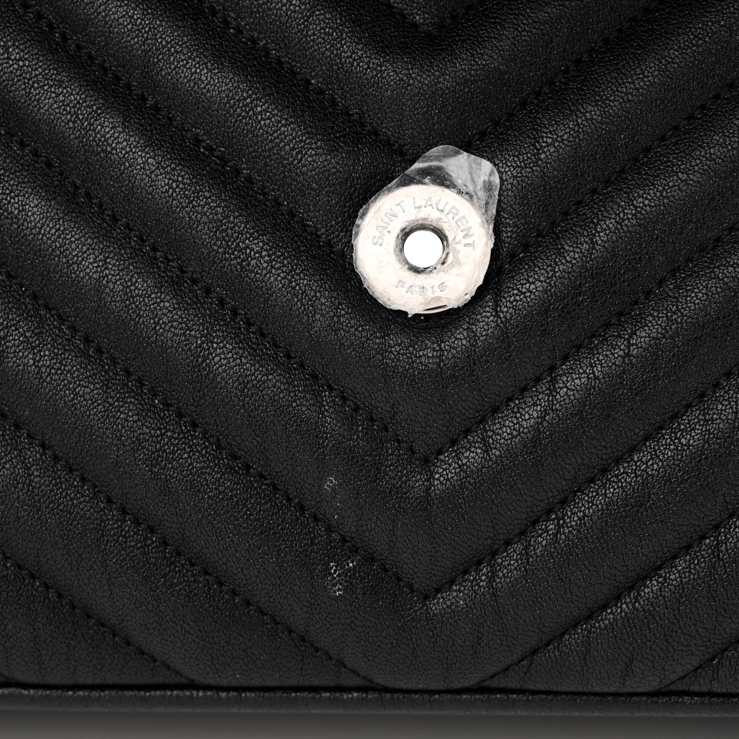 Saint Laurent Sheepskin Matelasse Chevron Monogram Medium College Bag Black 14 of 15