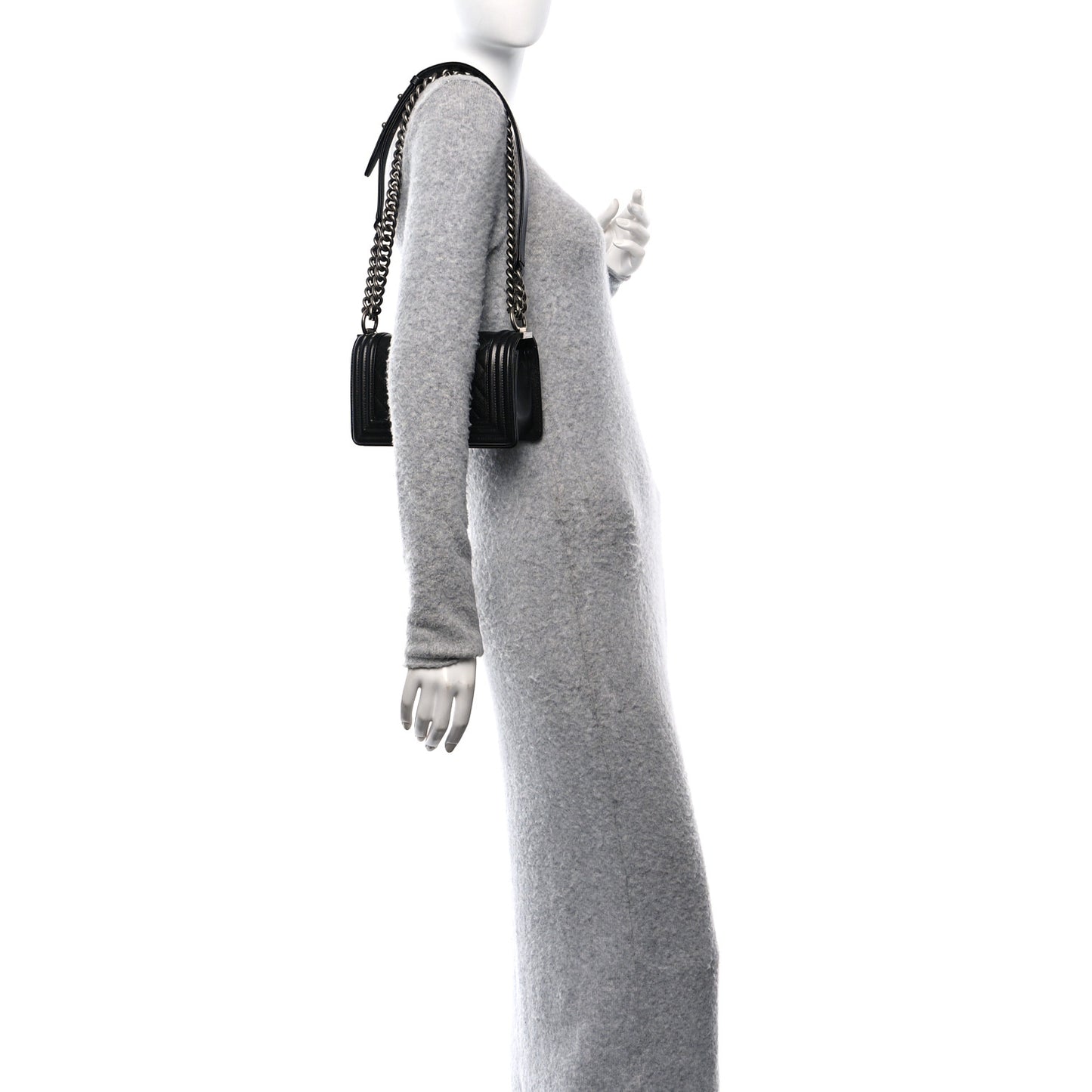 Caviar Quilted Small Boy Flap Black