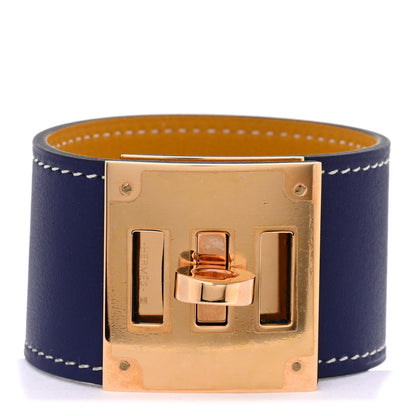 Hermes Swift Kelly Dog Bracelet T2 Bleu Saphir Jaune Ambre 1 of 6