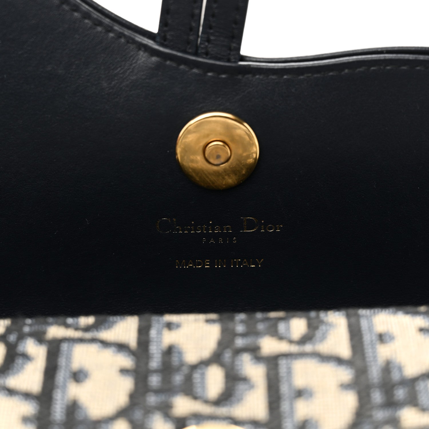 Christian Dior Oblique Smooth Calfskin Medium Saddle Pouch With Chain Blue 6 of 10