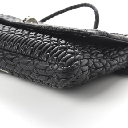 Miu Miu Nappa Matelasse Crystal Flap Clutch Black 7 of 10