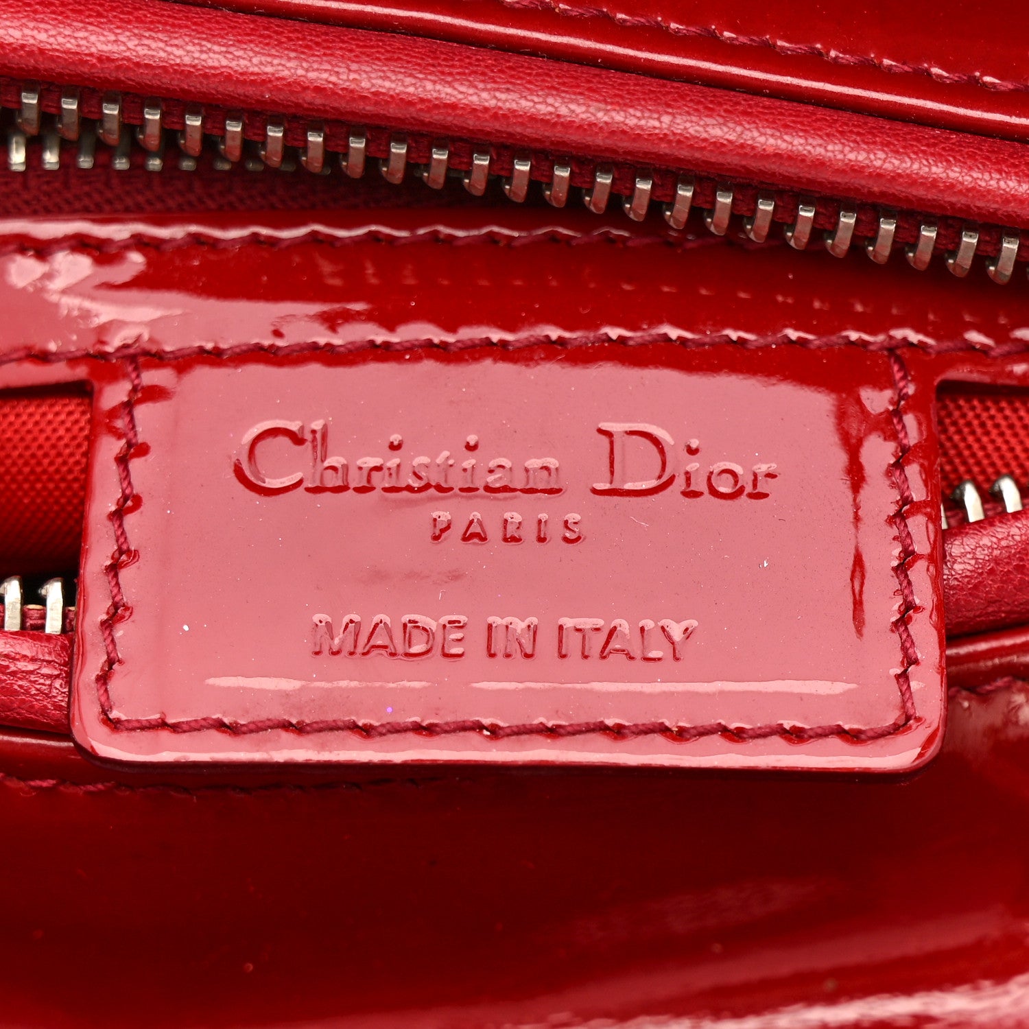 Christian Dior Patent Cannage Medium Lady Dior Red 6 of 10