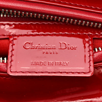 Christian Dior Patent Cannage Medium Lady Dior Red 6 of 10
