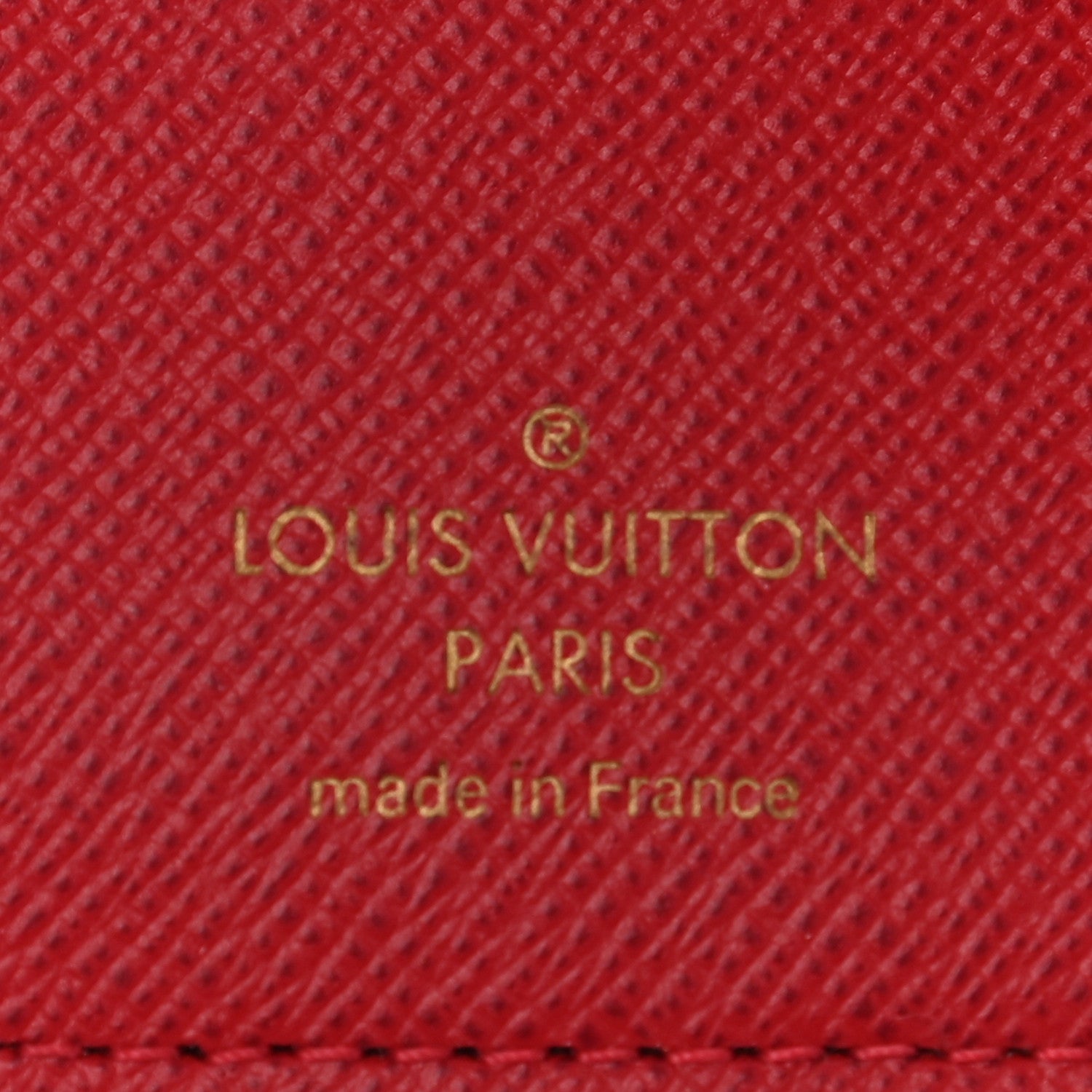 Louis Vuitton Damier Ebene Stories Victorine Wallet Red 6 of 6