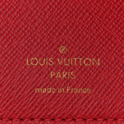 Louis Vuitton Damier Ebene Stories Victorine Wallet Red 6 of 6