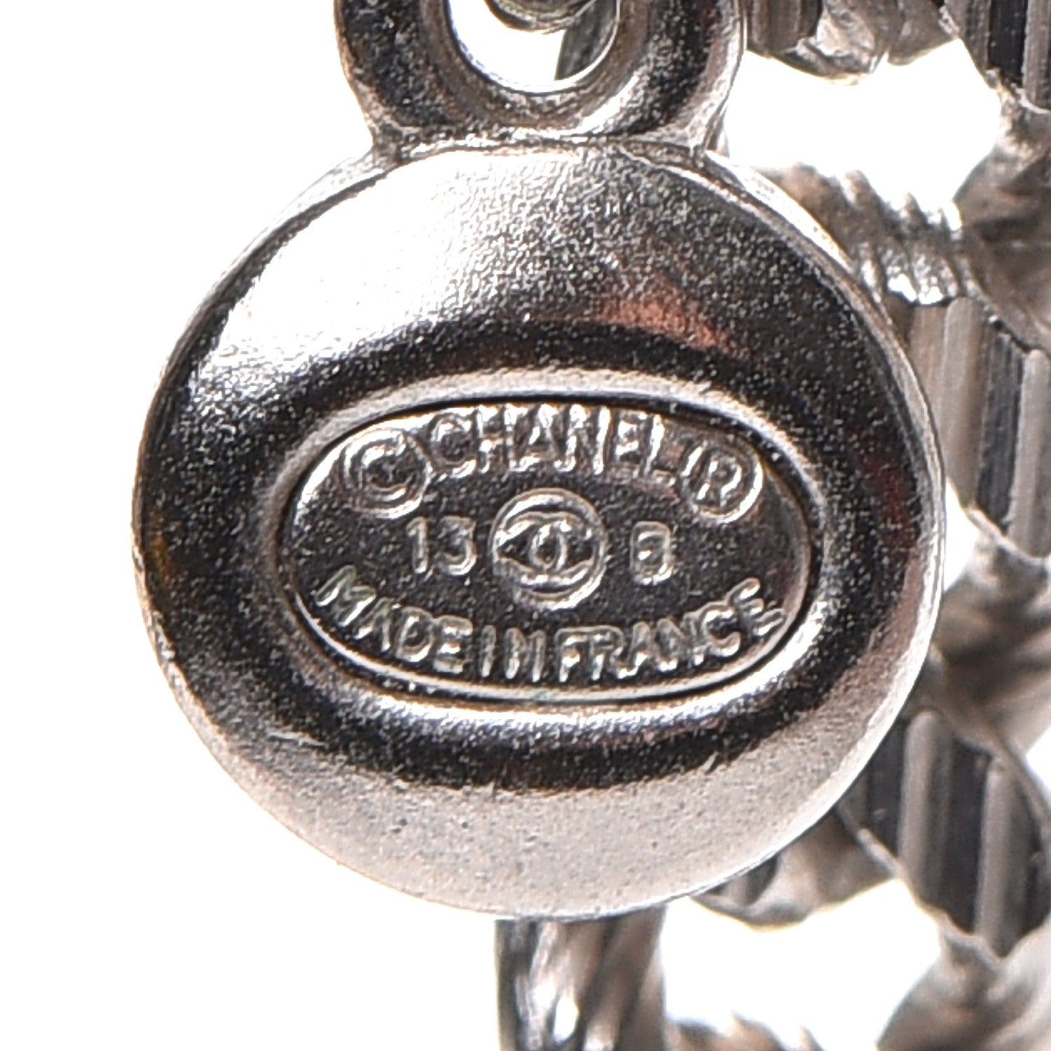 Chanel Pearl Chain CC Short Necklace Silver 6 of 7