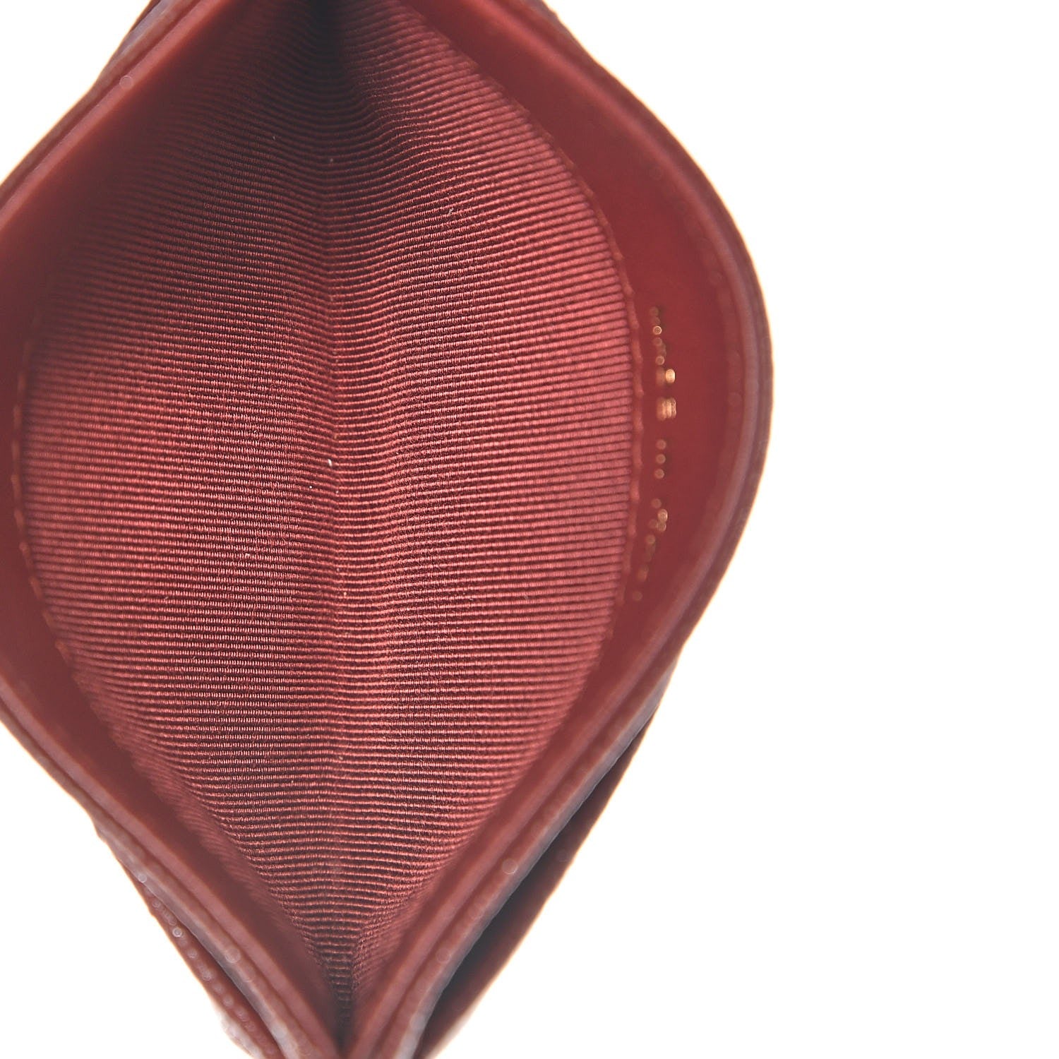 Chanel Metallic Caviar Quilted Card Holder Dark Red 5 of 9